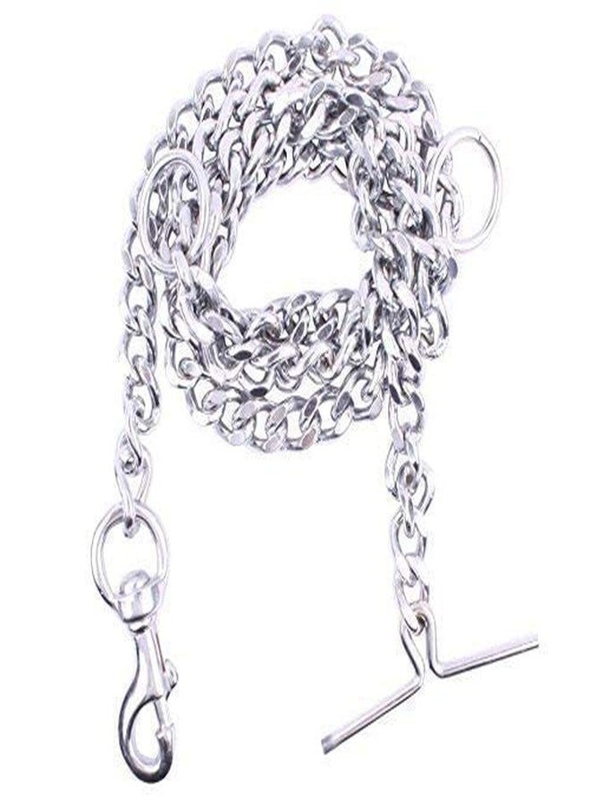 RoverPets Dog Chain Silver Grind Heavy Weight Dogs Leash Heavy Duty Dog Chain with Heavy Hook 60inch for Medium Dogs (Silver Grind No.10) - Image 1